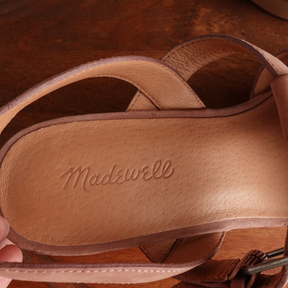 Madewell Sandals Womens Size 10 Blush Pink The Fisherman Clog Leather Boho Shoes - Picture 13 of 15